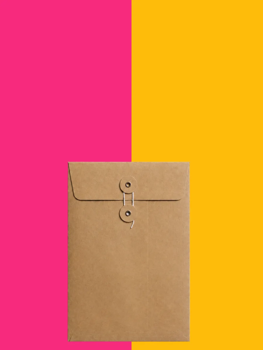 The sealed kraft Gift Pack envelope